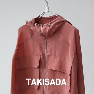 日本进口泷定Takisada铜氨丝连帽短款 EXCELLA拉链防晒外套开衫