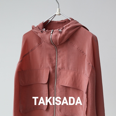 日本进口泷定Takisada铜氨丝连帽短款EXCELLA拉链防晒外套开衫