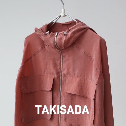 日本进口泷定Takisada铜氨丝连帽短款EXCELLA拉链防晒外套开衫