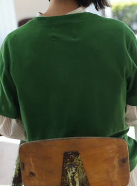 外贸原单 北欧订单阿姆斯特丹羊绒女士纯色短袖男女同款圆领毛衣