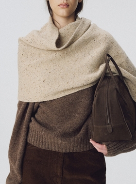 秋冬女士彩色点子纱山羊绒气质款百搭三角巾保暖披肩围脖围巾