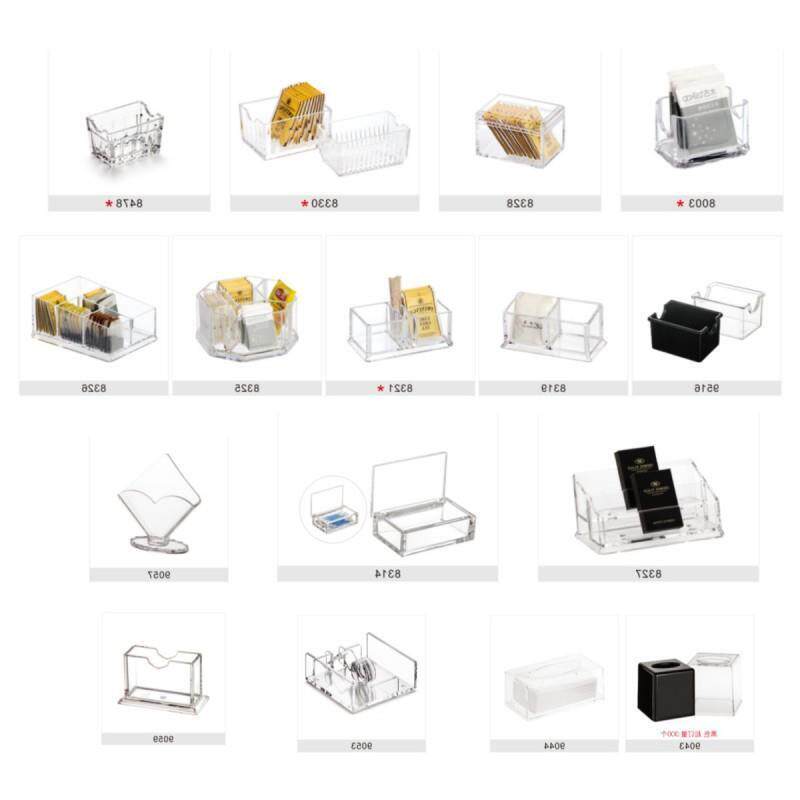 嘉宝8319纸巾糖包棉签用品收纳盒包座牙签客房亚克力咖啡透明茶盒