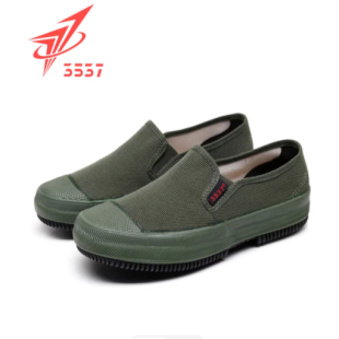 春秋休闲鞋 3537解放鞋 布鞋 黑色一脚蹬单鞋 男劳动军胶鞋