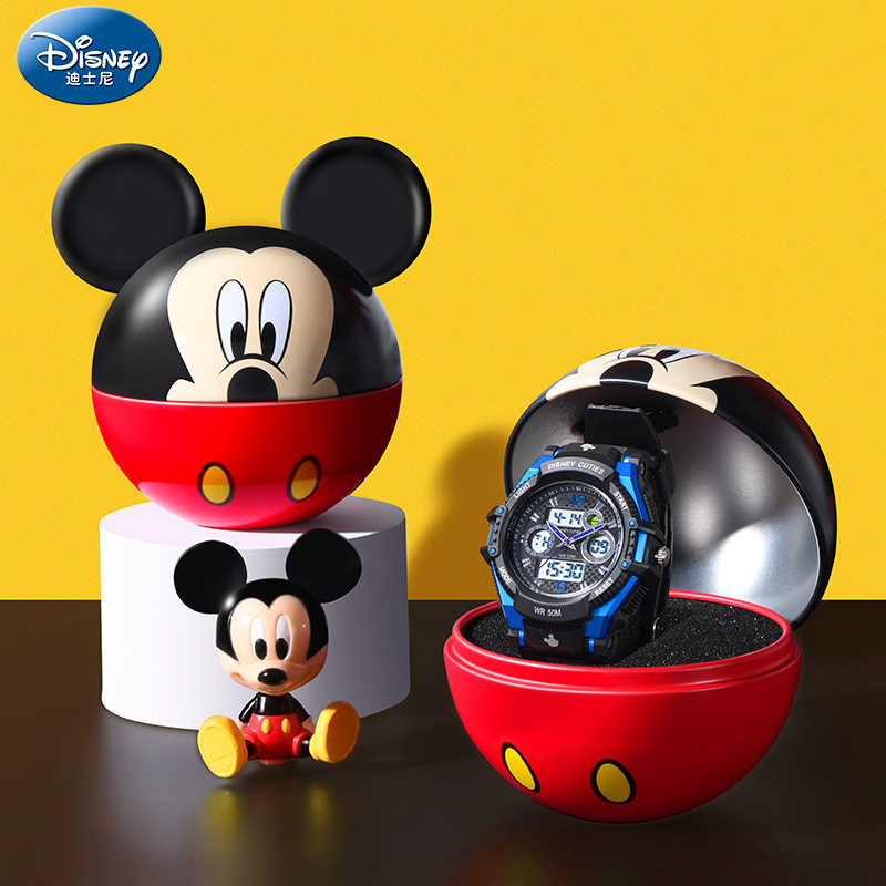 迪士尼儿童手表男生防水男童小学生米奇电子手表10岁男孩生日礼物