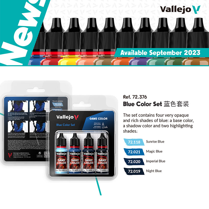 水性颜料模型漆四色套装vallejo