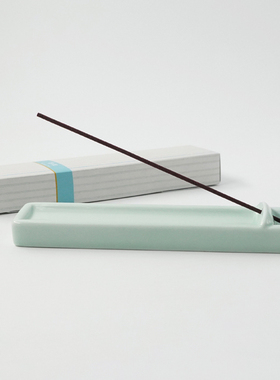 日本进口 青磁 乳白色 燃香座皿盘插 室内 家居 净化 摆件 现货