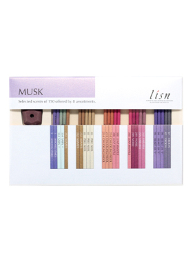 日本原装 lisn MUSK ASSORTMENT 麝香调 线香 10种 共25支 现货