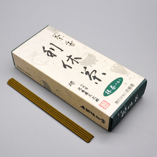 日本进口 奥野晴明堂 茶香 利休茶 室内 净化 线香 14厘米 现货