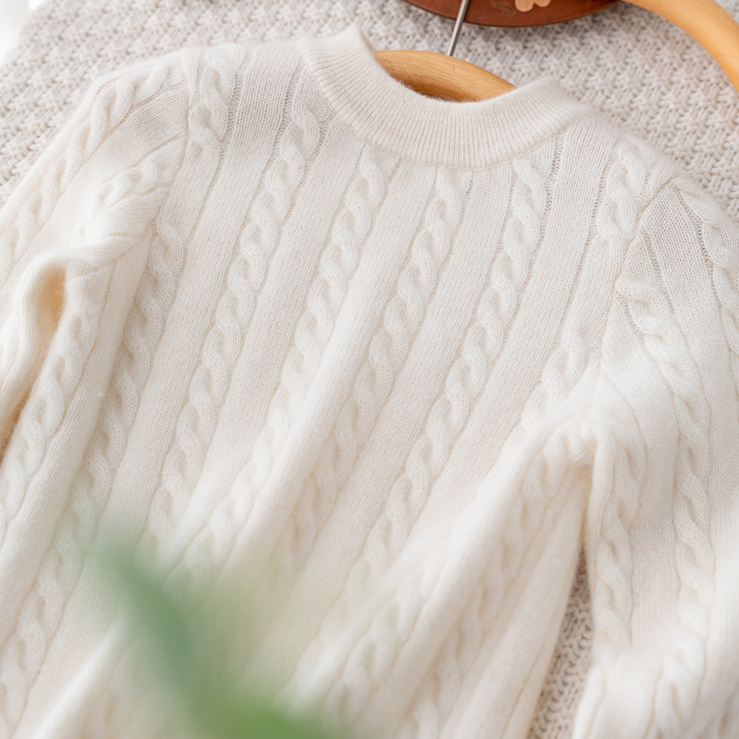 男女童纯山羊绒加厚保暖麻花毛衣