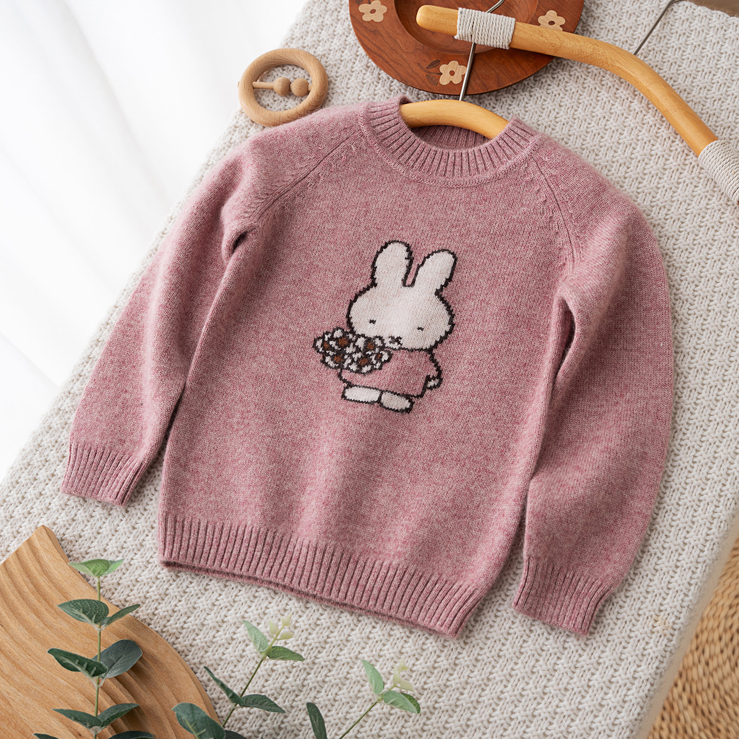 女宝宝婴幼儿毛衣儿童100%纯羊绒衫中圆领加厚套头针织衫可爱小兔,童装/婴儿装/亲子装,毛衣/针织衫,淘宝优惠券,粉丝福利购,淘宝优惠卷