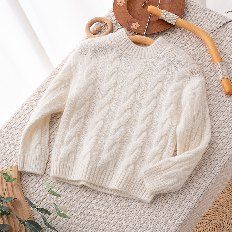 男女童纯羊绒衫经典大麻花三股线加厚儿童毛衣纯色中大童装针织衫,童装/婴儿装/亲子装,毛衣/针织衫,淘宝优惠券,粉丝福利购,淘宝优惠卷