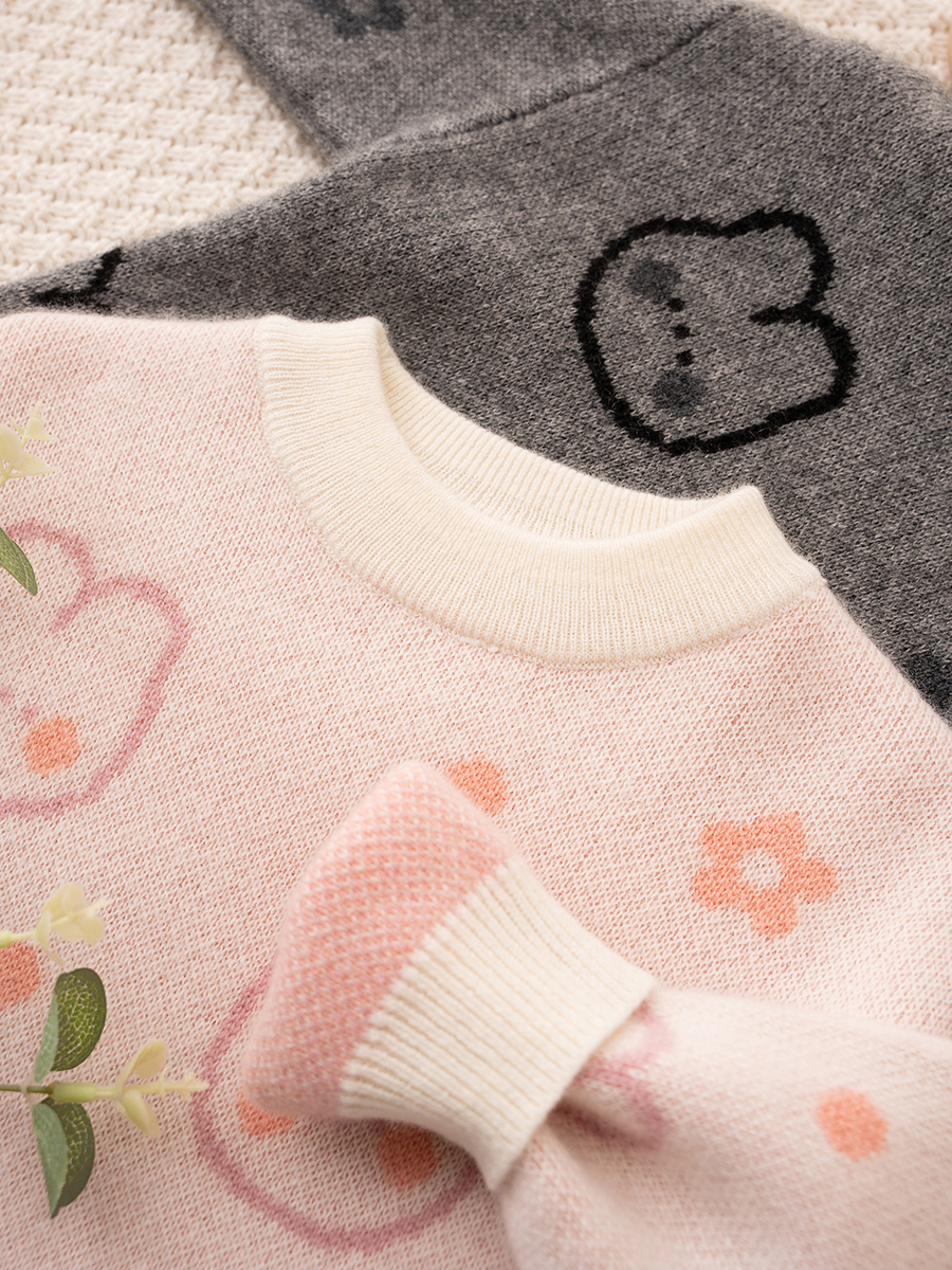 卡通纯山羊绒衫双层加厚