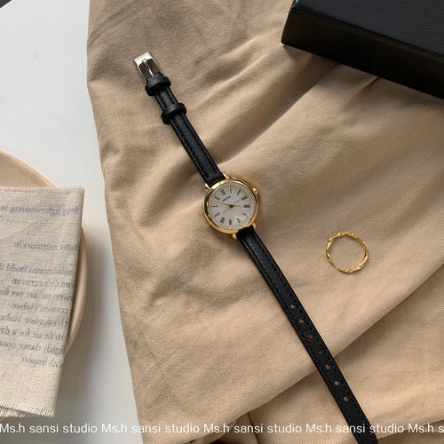 学生简约风罗马刻度复古手表