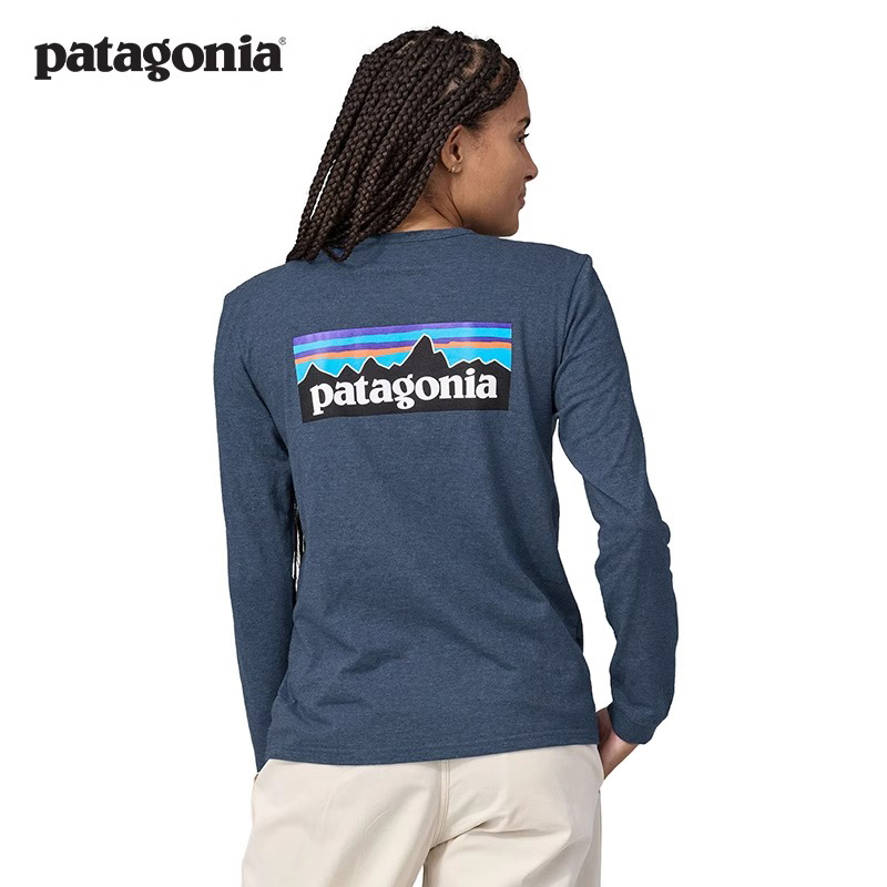 patagonia巴塔哥尼亚女士混纺长袖T恤L/S P-6 Logo 37603