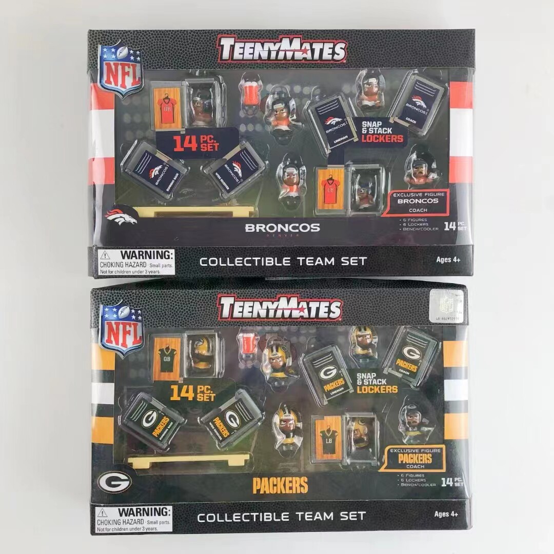 正版nfl teenymates 橄榄球运动员小人偶食玩摆件场景套装玩具