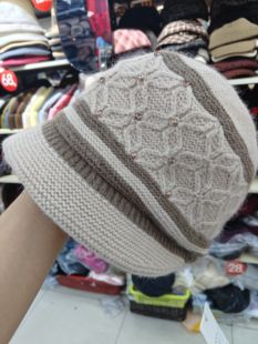 佳艺新款帽子女针织百搭兔羊毛混纺甜美小清新盆帽遮阳防