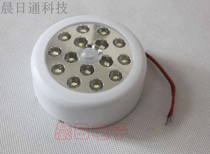 12V接线15LED人体红外感应灯/12V人体感应灯/汽车感应灯/小夜灯