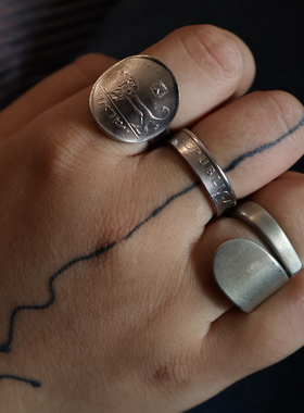 环球旅行收集钱币硬币手工制作戒指