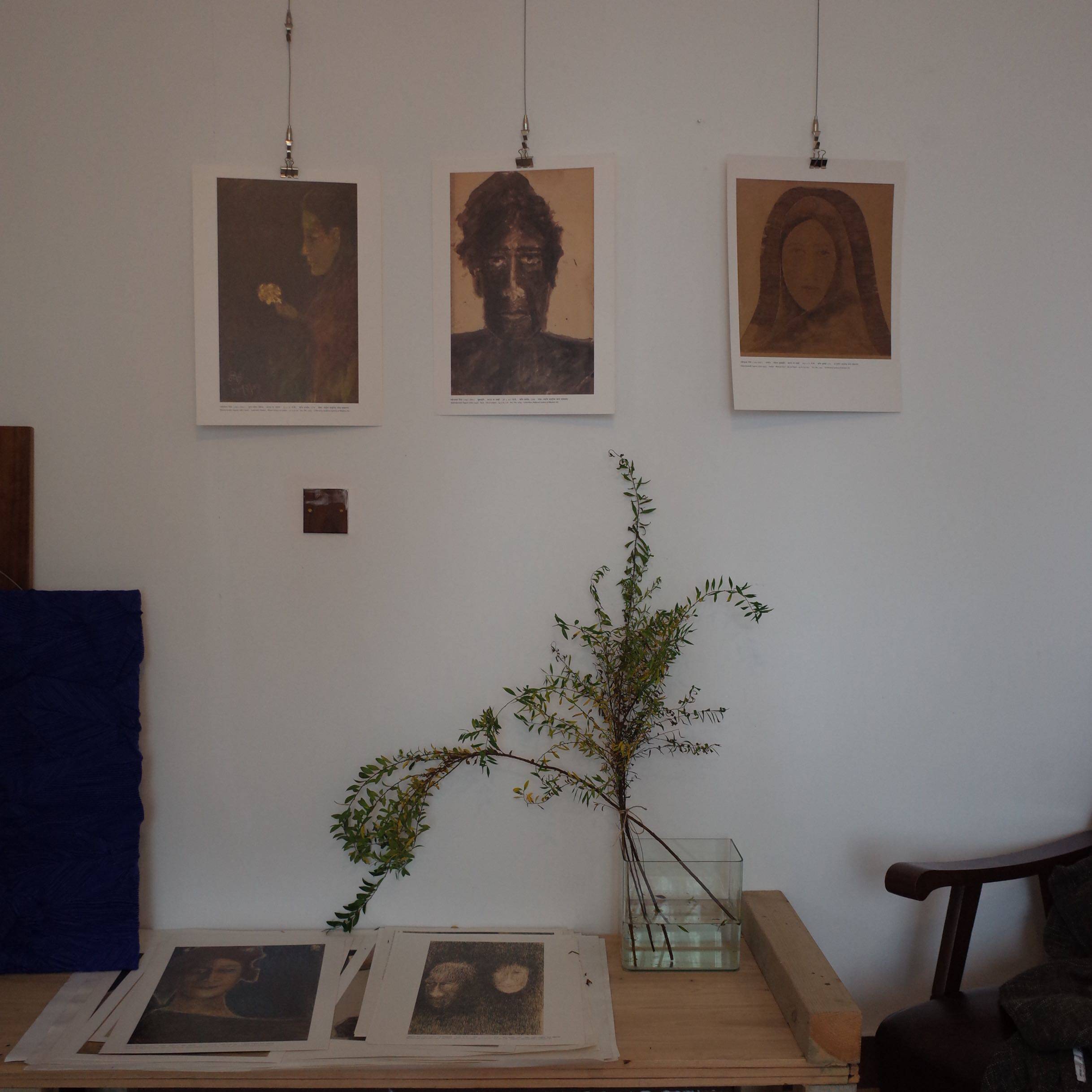 印度带回Rabindranath Tgorae博物馆展览原版版权作品装饰画芯