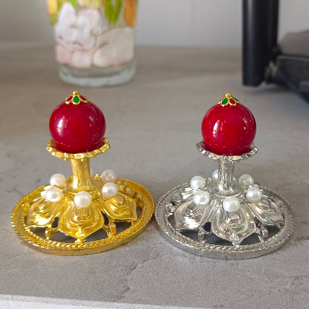 蒙古族帽子顶饰高帽顶diy金属配饰手棒花顶饰鄂尔多斯帽手工配件