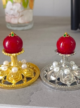 蒙古族帽子顶饰高帽顶diy金属配饰手棒花顶饰鄂尔多斯帽手工配件