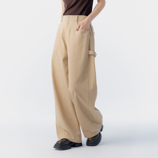 饰带造型斜纹茧型裤 QUEENSHOP 素面侧装 女装 04101981 2026春夏新品