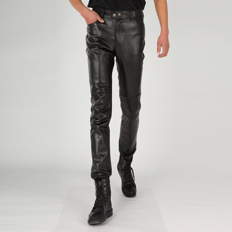 Pantalon cuir homme droit pour hiver - Ref 1492835 Image 1