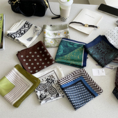 韩系博主BI备丝巾丝滑凉感方巾腰部装 饰巾领巾包头巾腰花旅游女士