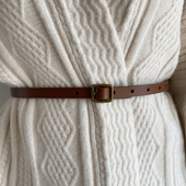 韩版 复古腰带西装 毛衣绑带收腰显瘦外套牛皮带软细简约做旧女士