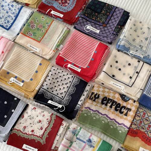 韩国韩版春夏秋方巾女士棉麻丝巾