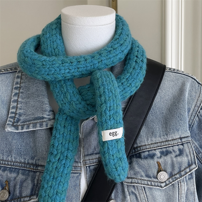 韩国egg毛线小围巾围脖学生女士