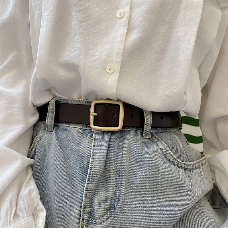 高级感精致真皮腰带女士正方形扣简约百搭牛皮皮带ins风韩版新款,服饰配件/皮带/帽子/围巾,腰带/皮带/腰链,淘宝优惠券,粉丝福利购,淘宝优惠卷