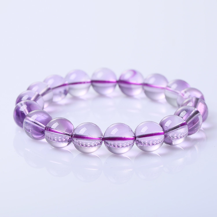 天然巴西薰衣草紫水晶手链女净体紫色送男女友学生日礼物考试饰品