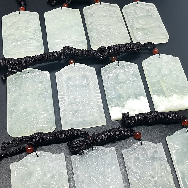 A货高冰高种水岫玉守护神普贤文殊千手观音虚空藏大势至不动尊纯A