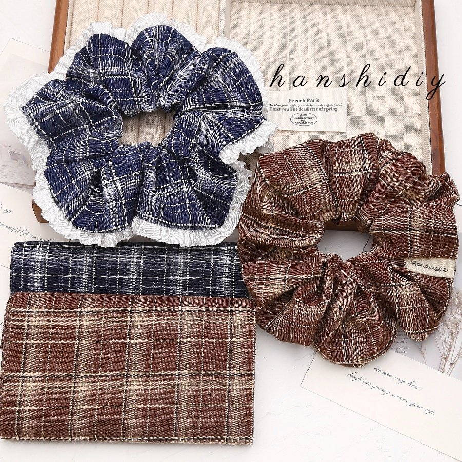 韩系学院风格子格纹大肠发圈diy布料手工头绳发饰制作材料辅料,居家布艺,丝带/绸带/布带,淘宝优惠券,粉丝福利购,淘宝优惠卷