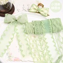 夏季 辅料 新款 小清新绿色蕾丝花边手工diy蝴蝶结发饰材料服饰包装