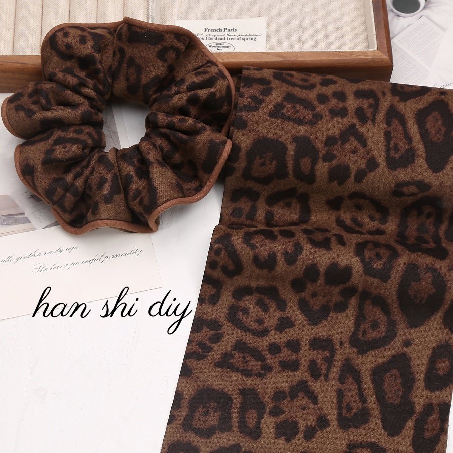 高级感秋冬复古绒面豹纹大肠发圈diy布料气质发饰手工制作材料,居家布艺,丝带/绸带/布带,淘宝优惠券,粉丝福利购,淘宝优惠卷