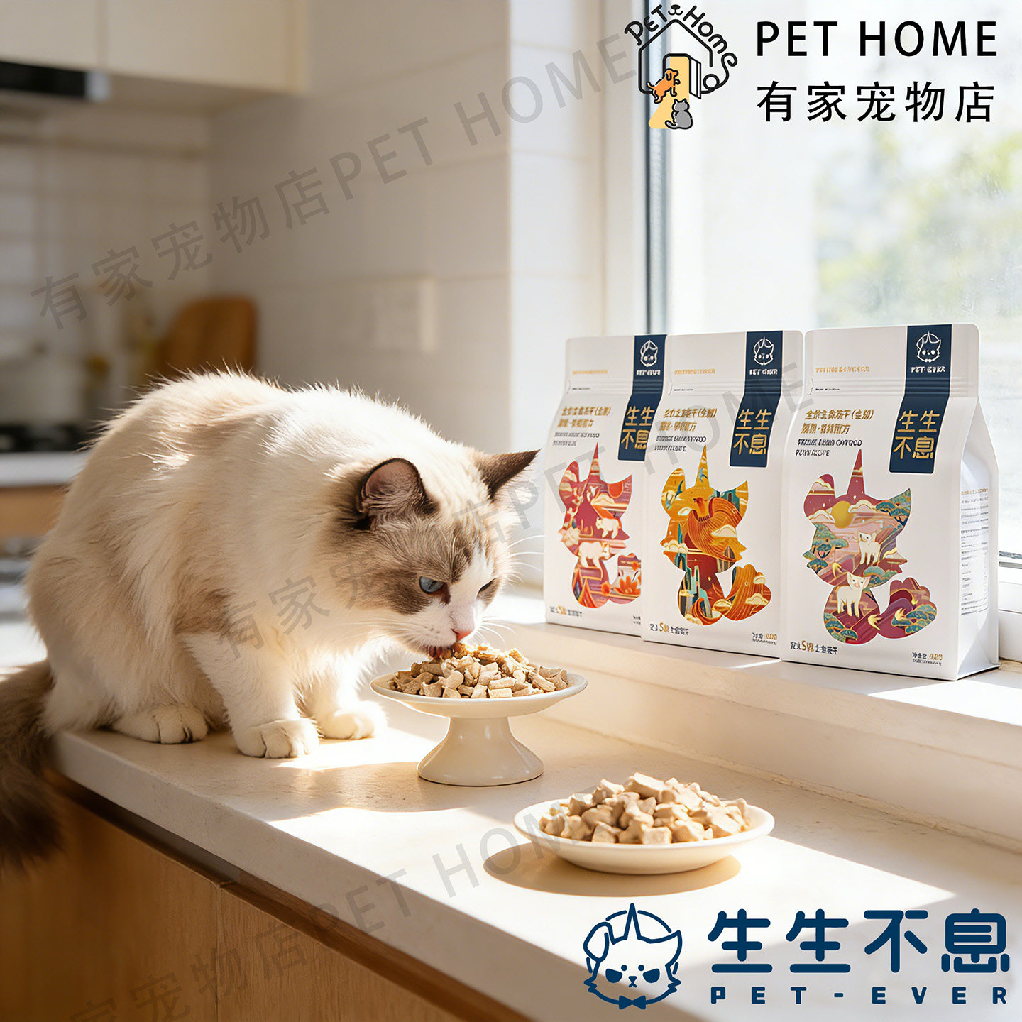 生生不息猫主食冻干猪肉猫粮400g图片