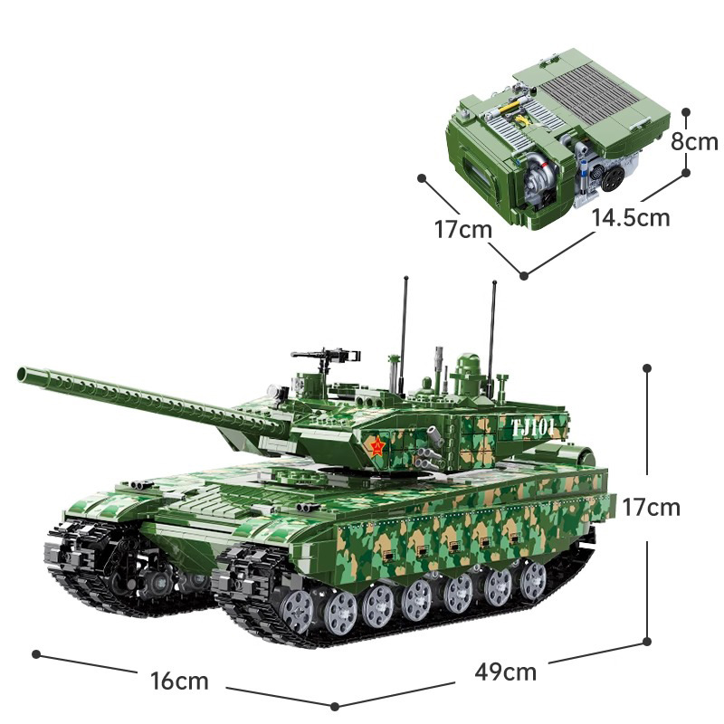 启蒙积木直-20战术直升飞机模型成年人拼装玩具儿童节日礼物