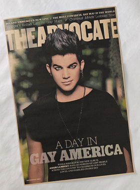 当爷海报美国偶像亚当兰伯特墙纸贴画Adam Lambert肥当阿当欧美