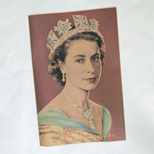 英国女王肖像照queen画像伊丽莎白二世Elizabeth II老海报定制