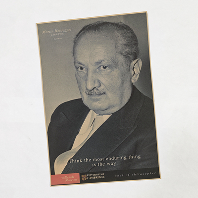 海德格尔肖像画海报装饰画