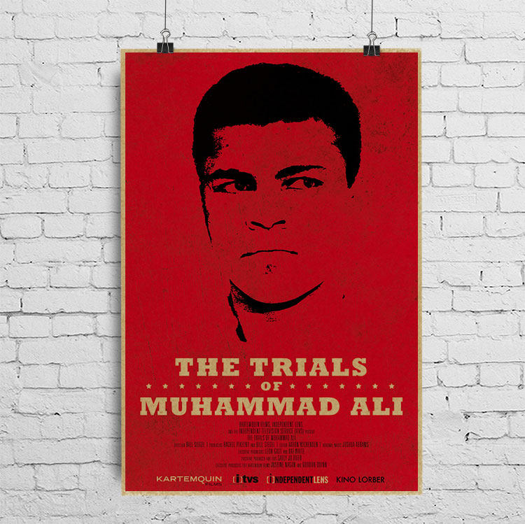 阿里海报拳王阿里缅怀拳王经典回顾拳击格斗健身会所装饰画挂画