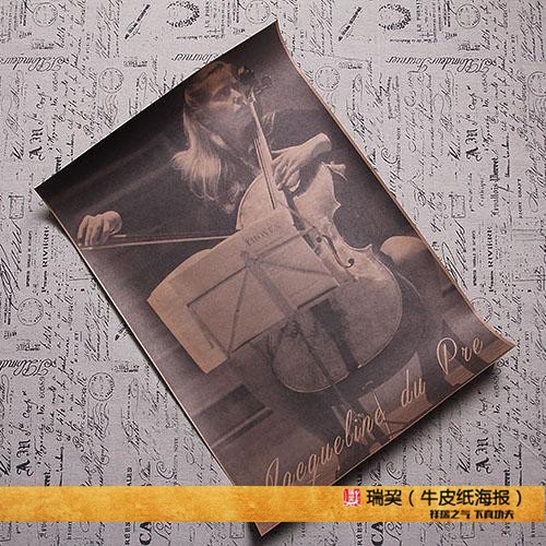 杰奎琳杜普雷海报英国大提琴家jacqueline du pre poster复古画芯