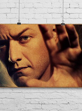 詹姆斯麦卡沃伊海报James McAvoy X战警欧美男明星牛皮纸装饰画