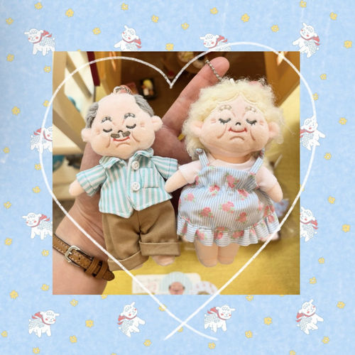 bomsamuso老夫妇娃娃包挂件