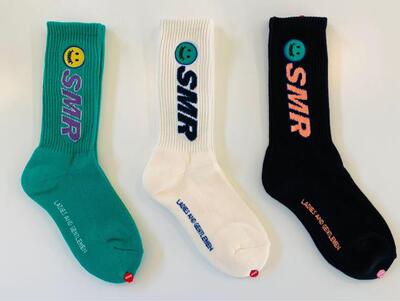 MSMRHappyLogoSocks情侣袜