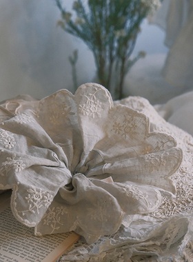 韩国代购 JAMMER Bountiful scrunch 水洗亚麻 发饰