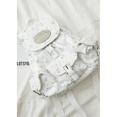 lotsyou碎花&条纹双肩包