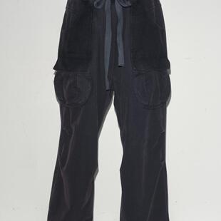 JERSEY CARGO 宽松休闲裤 seo 直筒 FADED 口袋 韩国代购 水洗